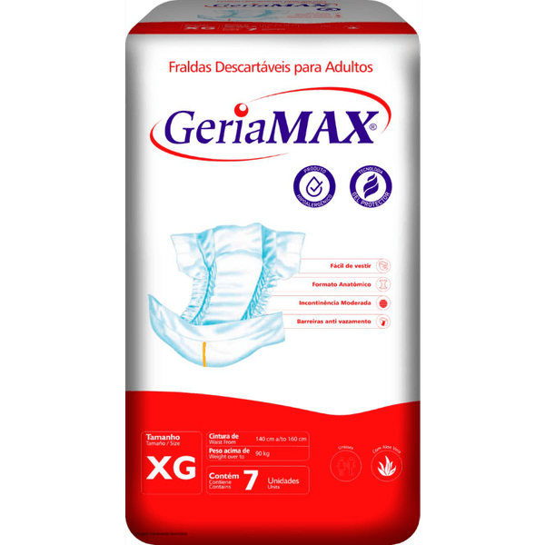 Kit 2 Fraldas Geriamax Xg 7 Un