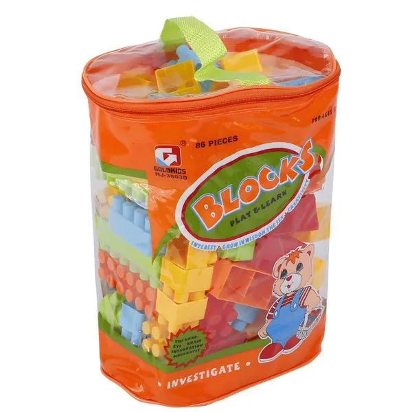 Blocos de Montar BA-02112 86 Peças Encaixe Fácil Desenvolvimento Cognitivo Top Blocos de Montar BA-02112 86 Peças Encaixe Fácil Top