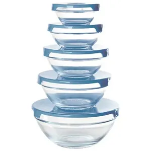 Jogo De Pote De Vidro Glass Home Azul 1806
