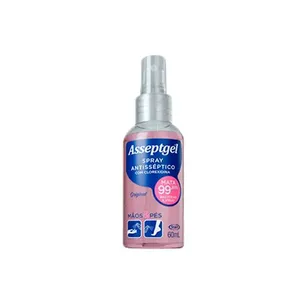 Spray Antisséptico com Clorexidina Pink Asseptgel 60ml Spray Antiss?ptico com Clorexidina Pink Asseptgel 60ml