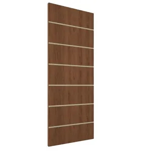 Kit 4 Portas De Madeira Frisada U.v 210cm X 70cm - R50vl Imbuia