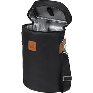 Bolsa Térmica Bel Fix Malbec Preta Para 2 Garrafas Preto