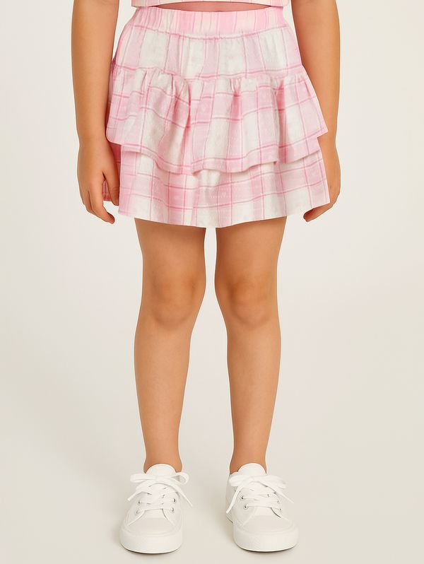 Saia Texturizada Com Coração Infantil Para Menina- ROSA 8
