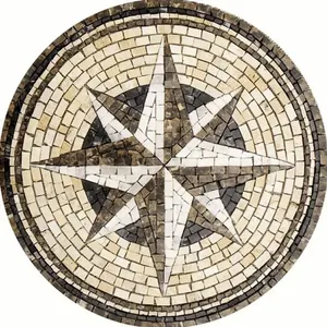 Rosa Dos Ventos Em Mosaico Exclusivo Tamanho 100cm