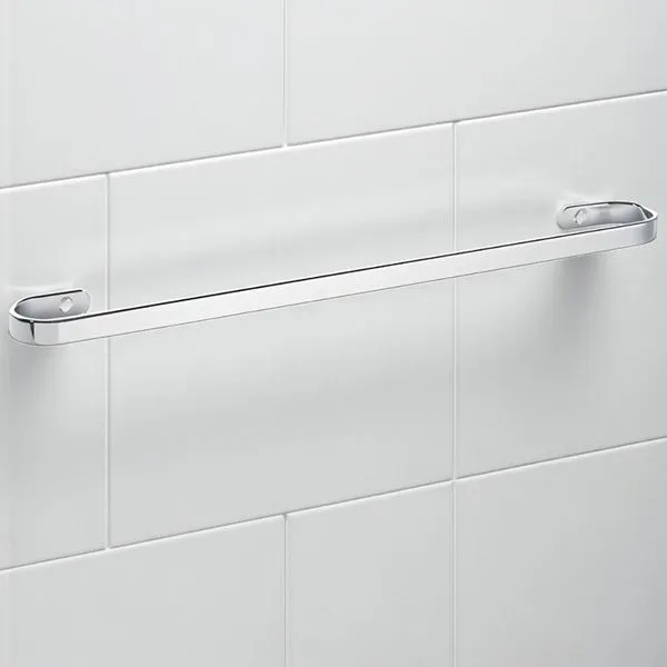 Porta Toalha de Banho Alumínio Polido 44cm Moderno Resistente à Maresia Prata Casah Porta Toalha Alumínio Polido 44cm Resistente Maresia Prata Casah