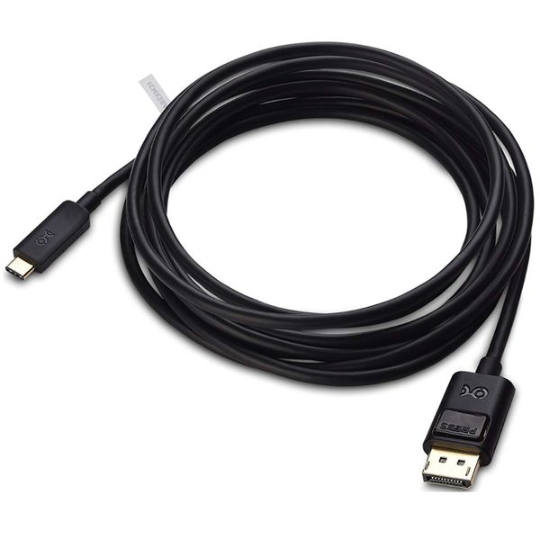 Cabo Adaptador de Vídeo - USB-C > Displayport 1.4 - 3m - Cable Matters 201036-BLK-3M (Preto, 4K@60Hz, Thunderbolt 3)
