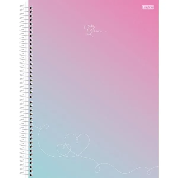 CADERNO 10X1 CAPA DURA CLEAN 160F