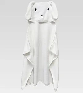 Toalha com Capuz Power Sec Bebê Coelho Branco