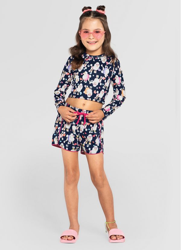 Shorts infantil menina de cachorrinhos Brandili - 4