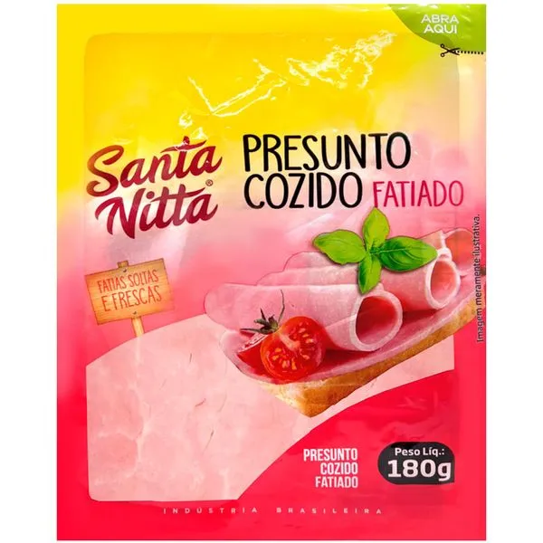Presunto Santa Nitta Cozido Fatiado 180g