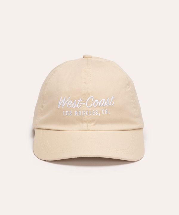 boné de sarja aba curva west coast bege UNICO