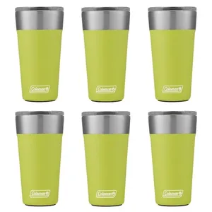 Kit de Copos Térmico Coleman com Tampa - 600ml - 6 Unds Light Green