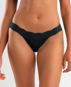 CALCINHA TANGA RENDA SWEETIE PRETO GG