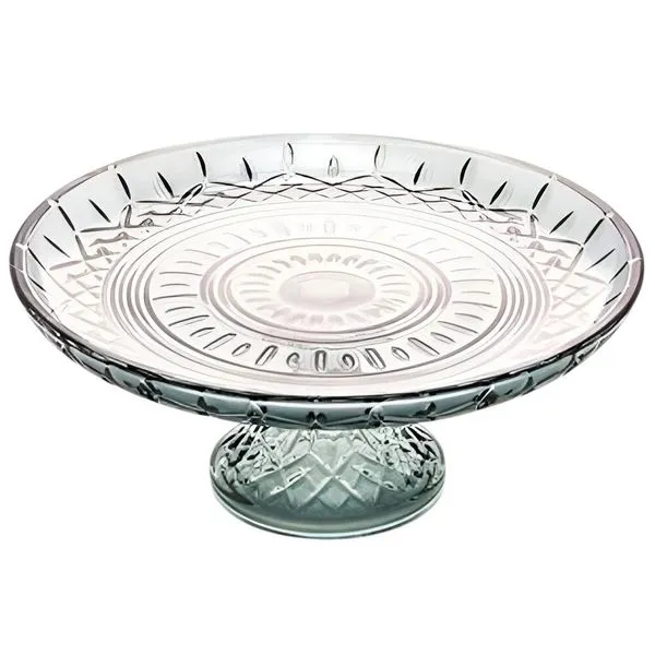Prato Com Pé Wollf Cristal Lys Verde 20x9cm (MP)