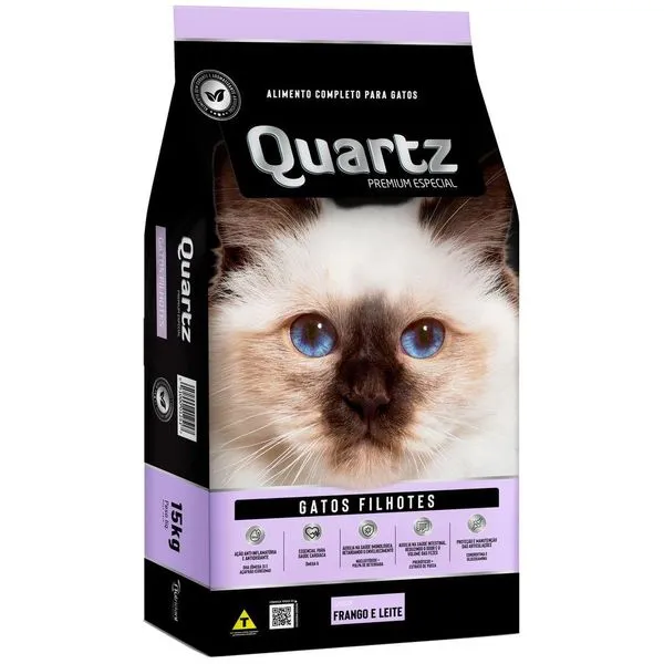 Ração Quartz Gato Filhote Frango E Leite 15kg (MP)