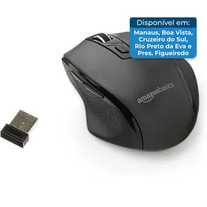 Mouse Ergonômico Sem Fio Amazon Basics Preto A-BI