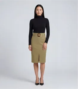 Saia Feminina Bengaline Renaluci Marrom M