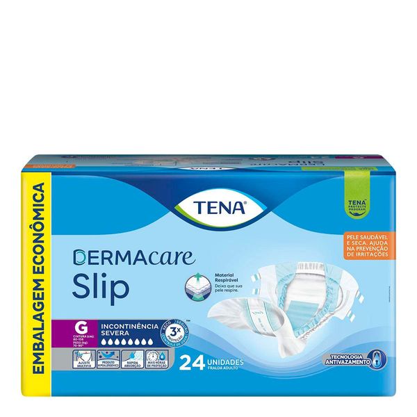 Fralda Geriátrica Tena Dermacare Slip G 24 Unidades