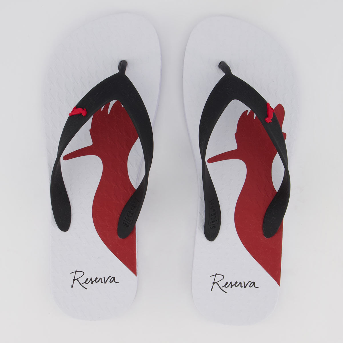 Chinelo Reserva RSVGO Branco e Preto
