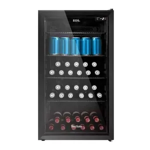 Cervejeira ECE100 Bierhaus Visa Cooler Frost Free Porta de Vidro Triplo 98L Preto 220V EOS Cervejeira Eos Ece100 Bierhaus 98L Porta de Vidro Triplo Preto 220V