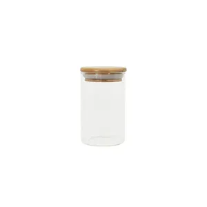 Pote De Mantimentos Redondo 250ml Tampa Bambu Oikos