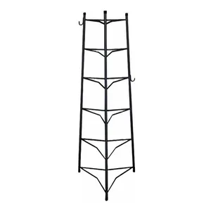 Tripé Porta Panelas Estrela Preto 6 Compartimentos 103cm