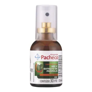 Spray Mel e Própolis Drogarias Pacheco Sabor Menta 30ml