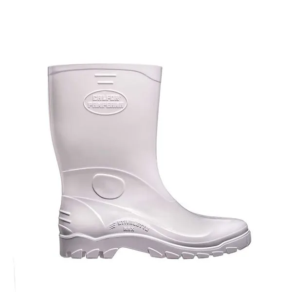 Bota de PVC Cano Médio Branca com Forro Stivaletto Max STMB 515 - CALFOR 40