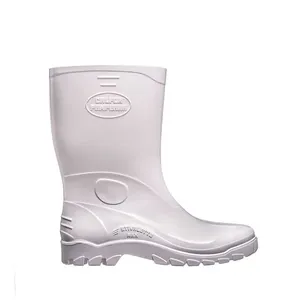 Bota de PVC Cano Médio Branca com Forro Stivaletto Max STMB 515 - CALFOR 40