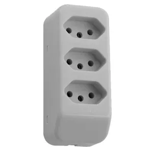 Tomada Tripla Fame 2p+t 20a/250v 3136 Cinza (MP)