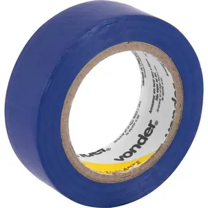 Fita isolante de PVC 19 mm x 10 m colorida - VONDER Fita isolante 19 mm x 10 m azul 10 peças - VONDER