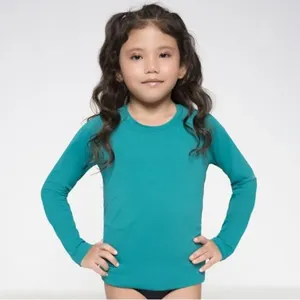 Camiseta Uvpro Manga Longa Infantil Verde FolhaTamanho 6