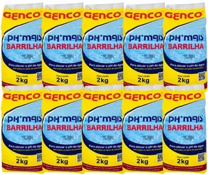 Kit 10 Elevador De Ph Granulado Genco Barrilha 2kg