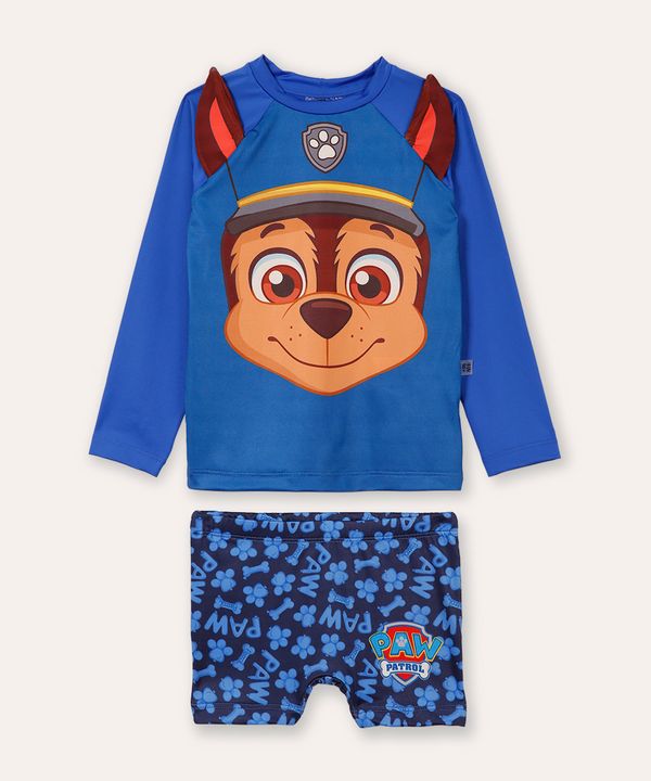 conjunto infantil proteção uv patrulha canina azul 1