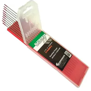 Eletrodo de Tungstênio com Tório 3,2mm Ponta Vermelha 10 peças CARBOGRAFITE