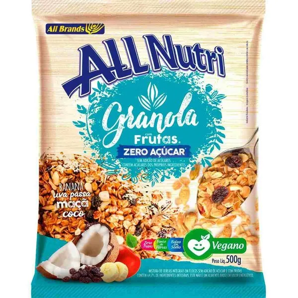 Granola Com Frutas AllNutri Sem Açúcar 500g