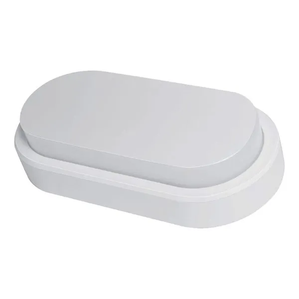 Luminária Arandela Oval 14w Led 6500k Demi 9313 Ip65 Branca