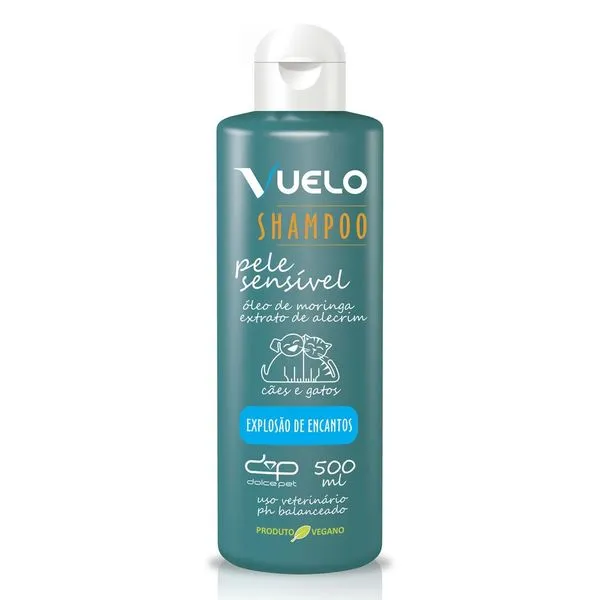 Shampoo Pele Sensível Para Cães E Gatos Vuelo Explosão De Encantos 500ml (MP)