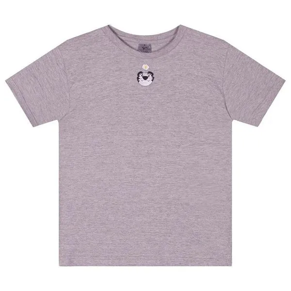 Camiseta Manga Curta Tigor T Tigre Logo Basic Cinza 2