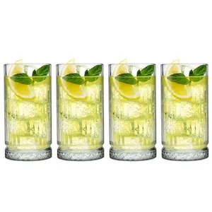 Conjunto de Copos Alto Elysia em Vidro 445ml - 4 Peças Pasabahce Transparente