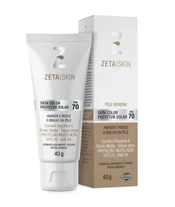 Protetor Solar Facial Zeta Skin Pele Morena FPS 70 40g Protetor Solar Facial Zeta Skin Pele Morena Fps70 40g