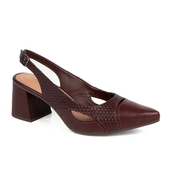 Scarpin Dakota Feminino Bordô Salto Bloco 34