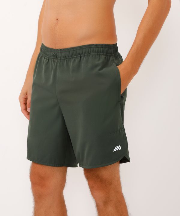 short com bolsos esportivo verde militar P
