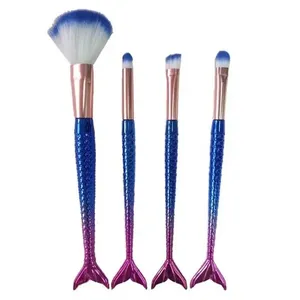 Kit Pincel Maquiagem Bitarra Beauty 4 Unidades Rabo de Sereia KIT PINCEL MAQUIAGEM BITARRA BEAUTY 4UN