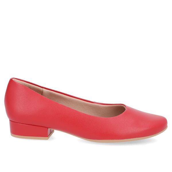 Scarpin Couro Vermelho Rubi Liso 38