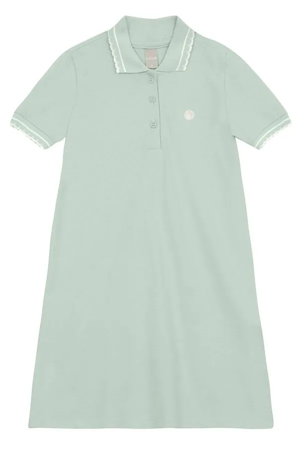 Vestido infantil menina em piquet Mundi - 4