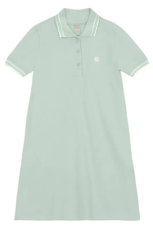 Vestido infantil menina em piquet Mundi - 4