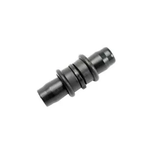 Conector União Emenda Para Mangueira Tamanho 16mm Com Anel Liso Preto