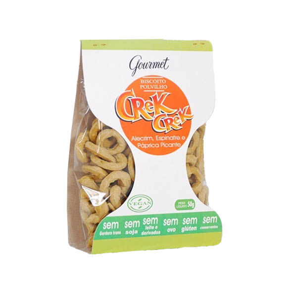 Biscoito de Polvilho Alecrim, Espinafre e Páprica Crek Crek 50g