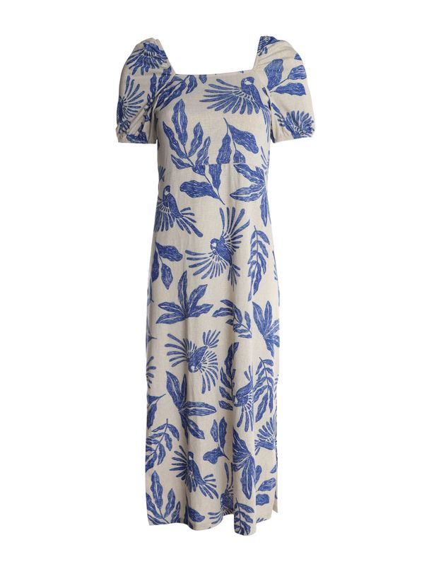 Vestido Manga Bufante Feminino AZUL G